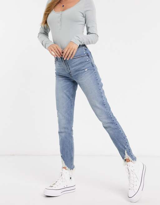 ajustados con lavado medio y bajo irregular de Abercrombie & Fitch | ASOS