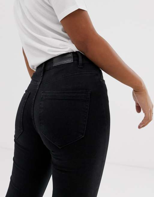 Vaqueros ajustados de talle alto en negro de Vero Moda Petite, 3 de 4