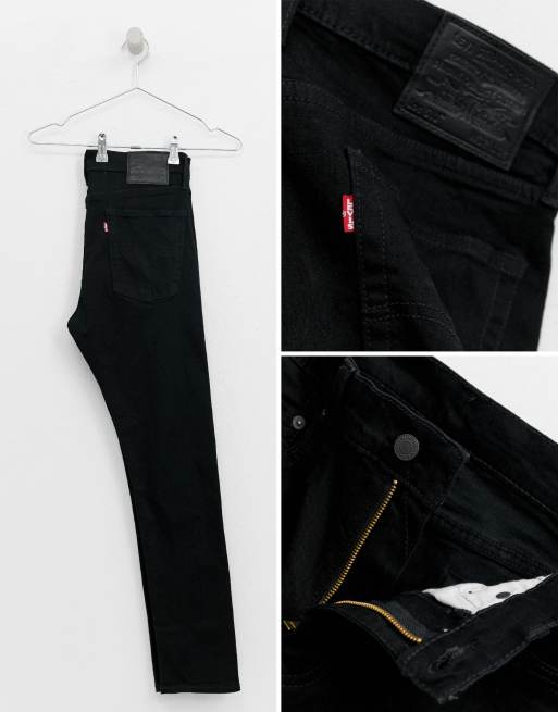 Vaqueros ajustados de talle estándar en negro lavado Stylo 510 de Levi's, 4 de 4