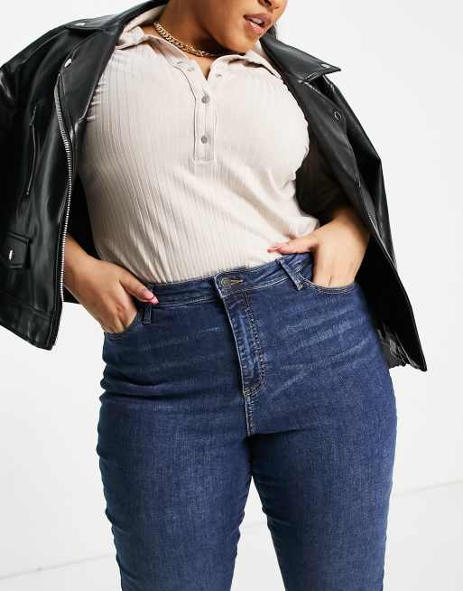 Vaqueros ajustados en azul medio de Vero Moda Curve