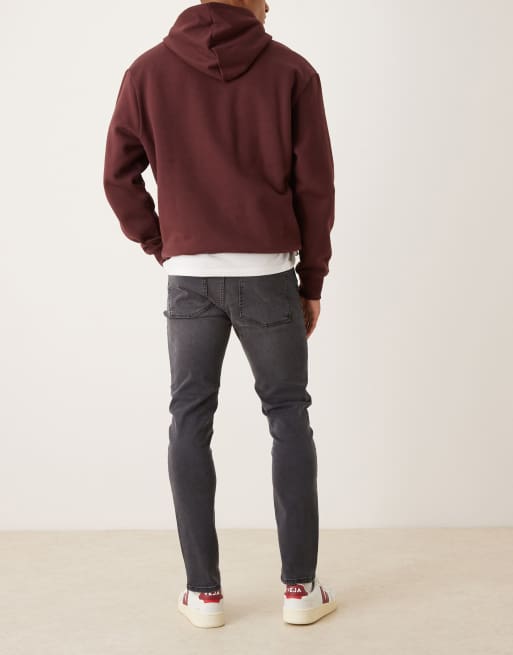Vaqueros ajustados en negro desgastado de ASOS DESIGN, 3 de 5