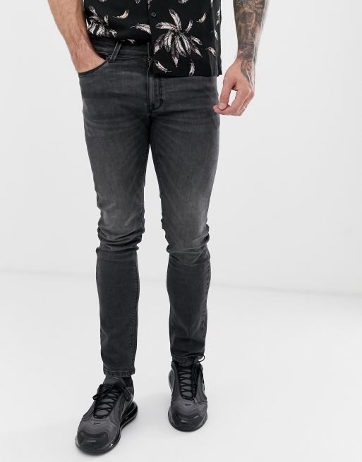 Jeans negro online desgastado