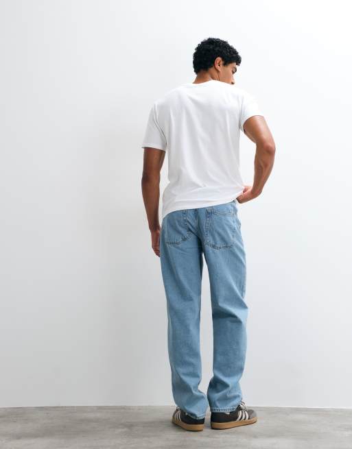 Vaqueros amplios con lavado claro azul de ASOS DESIGN, 5 de 5