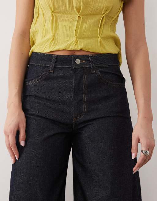 Vaqueros azul añil de corte barrel con lazada en el tobillo de ASOS DESIGN, 5 de 5
