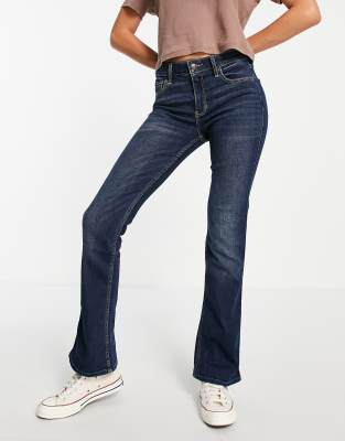 Vaqueros azul añil de corte boot-cut de Hollister