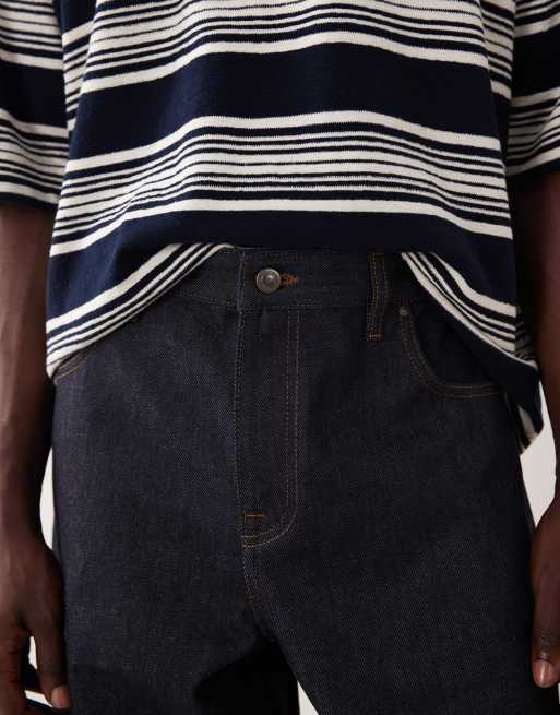 Vaqueros azul añil de corte recto clásico de denim crudo de ASOS COLLECTIVE AC-B253 (parte de un conjunto), 5 de 7