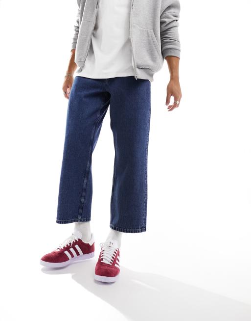 Vaqueros azul añil de corte skater ancho de ASOS DESIGN