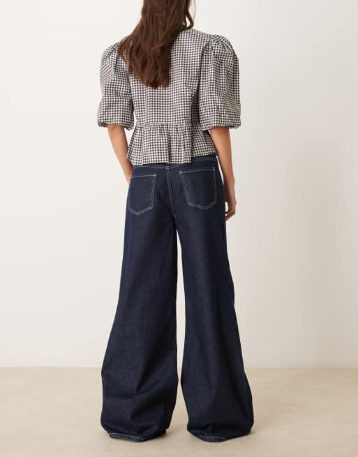 Vaqueros azul añil de estilo años 70 y corte muy ancho acampanado de ASOS DESIGN, 2 de 5