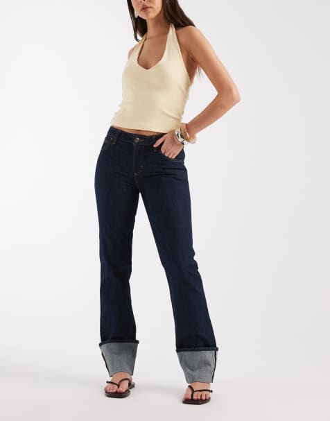 Vaqueros azul añil de pernera recta con dobladillos vueltos London de Lee - view 1