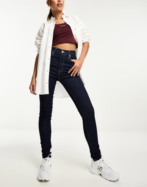 Vaqueros azul añil de talle alto y corte superpitillo Mile de Levi's