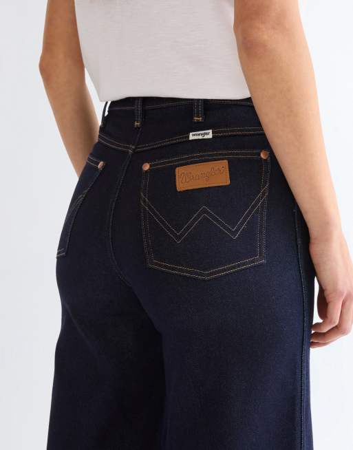 Vaqueros azul añil de talle alto y pernera ancha Canyon de Wrangler, 4 de 4