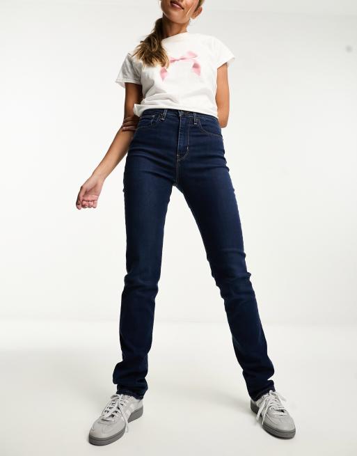 Vaqueros azul añil de talle alto y pernera recta 724 de Levi's, 5 de 5
