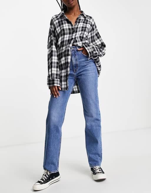 Vaqueros azul añil de talle alto y pernera recta de estilo años 70 de Levi's