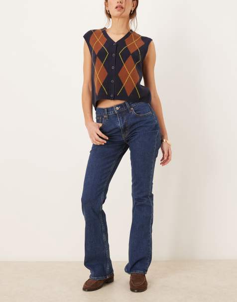 Vaqueros azul añil de talle medio y corte bootcut de Abercrombie & Fitch - view 1