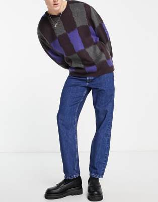 Topman relaxed jeans in indigo blue - ASOS Price Checker