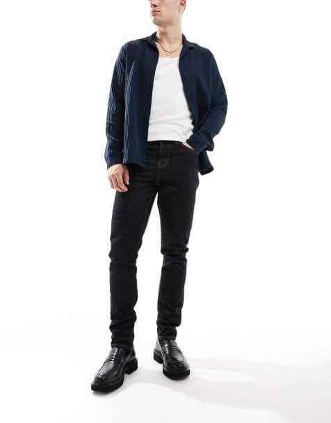 Vaqueros azul añil lavado de corte pitillo de ASOS DESIGN - view 1