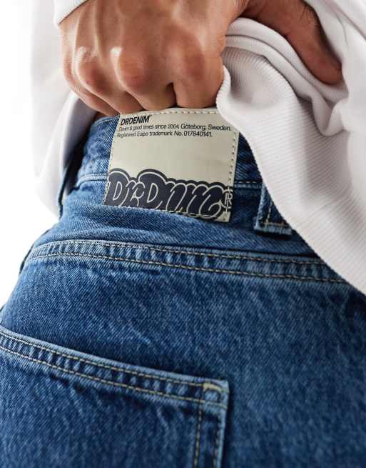 Vaqueros azul arroyo holgados de pernera ancha con lavado retro medio Colt de Dr Denim, 4 de 5