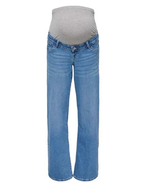 Vaqueros azul claro de corte ancho de Only Maternity - view 1