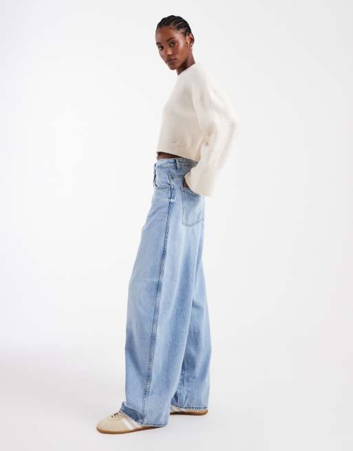 Vaqueros azul claro de corte barrel y talle alto Taylor de ONLY Tall, 2 de 5