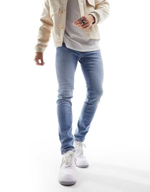 Vaqueros azul claro de corte pitillo Liam de Jack & Jones