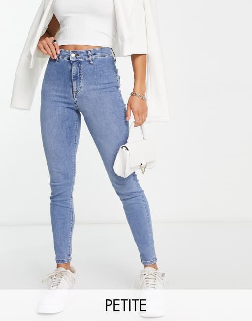 Vaqueros azul claro de corte pitillo y talle alto Kaia de River Island Petite