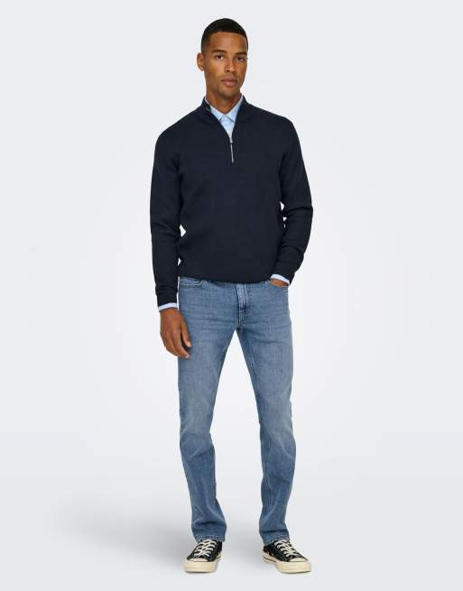Vaqueros azul claro de corte slim de Only & Sons