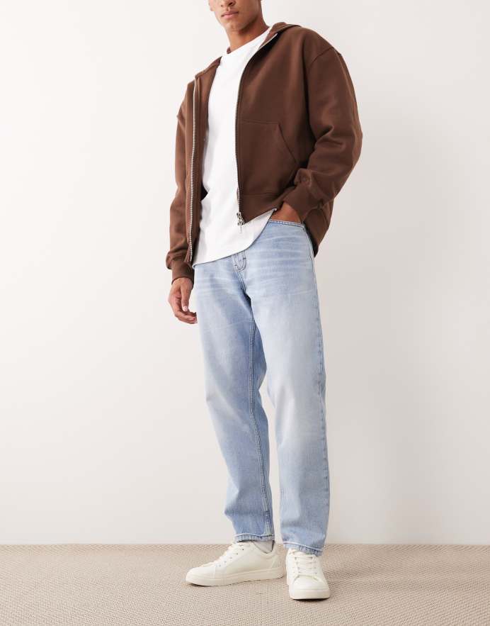 Hugo Red Vaqueros azul claro de corte tapered de
