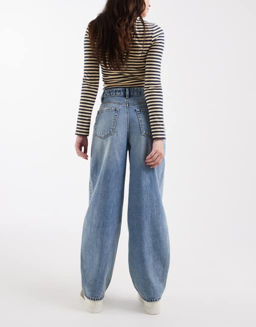 Vaqueros azul claro de talle alto y pernera barrel Billie de Vero Moda, 2 de 5