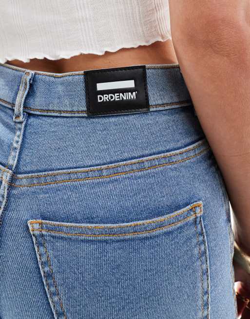 Vaqueros azul claro envejecido muy elásticos de corte pitillo y talle alto Moxy de Dr Denim Petite, 2 de 5