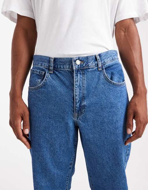 Vaqueros azul con lavado medio de corte recto de ASOS DESIGN, 5 de 5