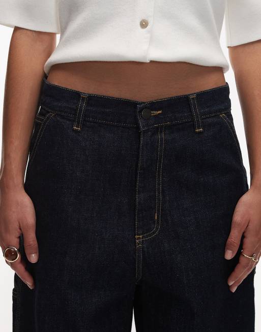 Vaqueros azul enjuagado de corte suelto Brandon Single Knee de Carhartt WIP, 4 de 5