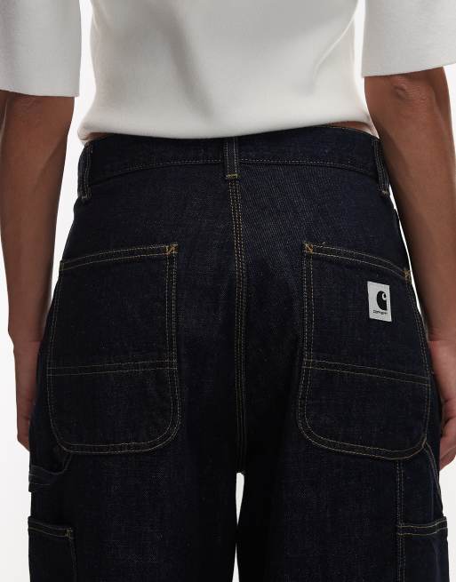 Vaqueros azul enjuagado de corte suelto Brandon Single Knee de Carhartt WIP, 5 de 5