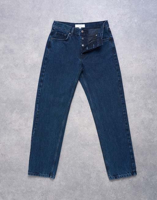 Vaqueros azul marino de talle medio y corte recto Runway de Topshop, 6 de 7