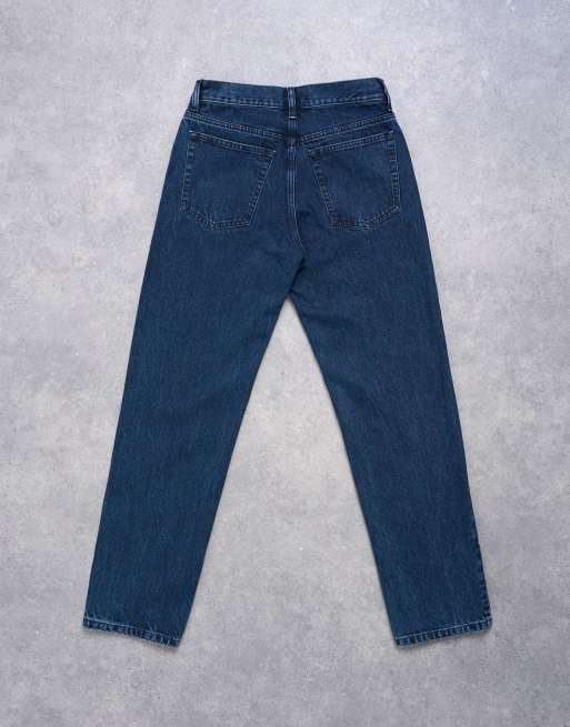 Vaqueros azul marino de talle medio y corte recto Runway de Topshop, 7 de 7