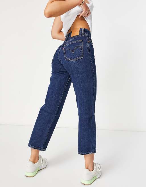 Vaqueros azul marino tobilleros de pernera recta Ribcage de Levi's, 2 de 4