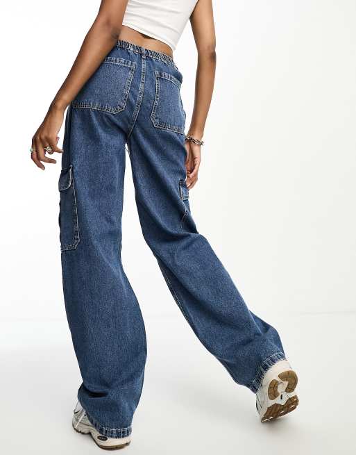 Vaqueros azul medio cargo de ASOS DESIGN Tall, 4 de 5