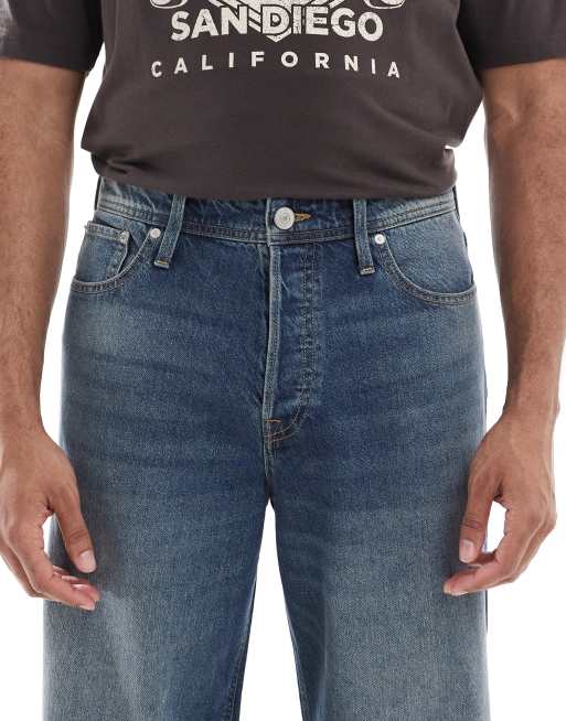 Vaqueros azul medio de corte ancho Dave de Jack & Jones, 5 de 5
