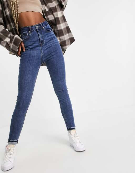Vaqueros azul medio de corte pitillo y talle alto Ellie de DTT Tall , 3 de 4