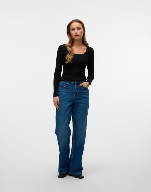 Vaqueros azul medio de corte recto de Vero Moda
