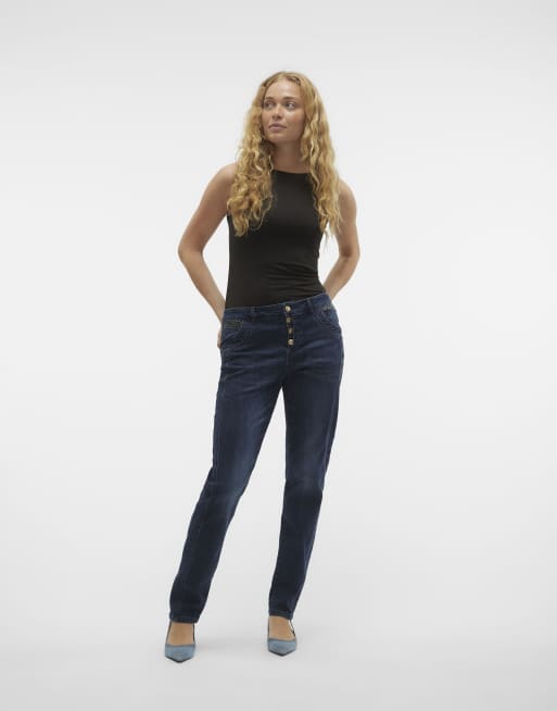 Vaqueros azul medio de corte recto de Vero Moda