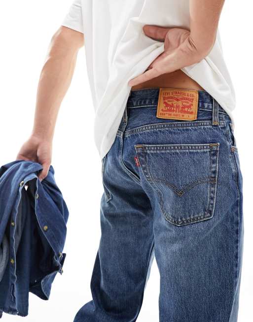 Vaqueros azul medio de corte recto holgado '96 555 de Levi's, 2 de 5