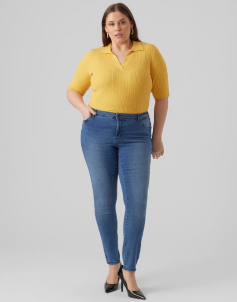 Vaqueros azul medio de corte slim de Vero Moda Curve - view 1