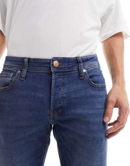 Vaqueros azul medio de corte slim Glenn de Jack & Jones, 3 de 5
