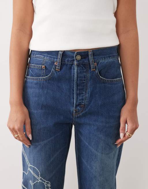 Vaqueros azul medio de pernera recta con bordados de Polo Ralph Lauren, 5 de 5