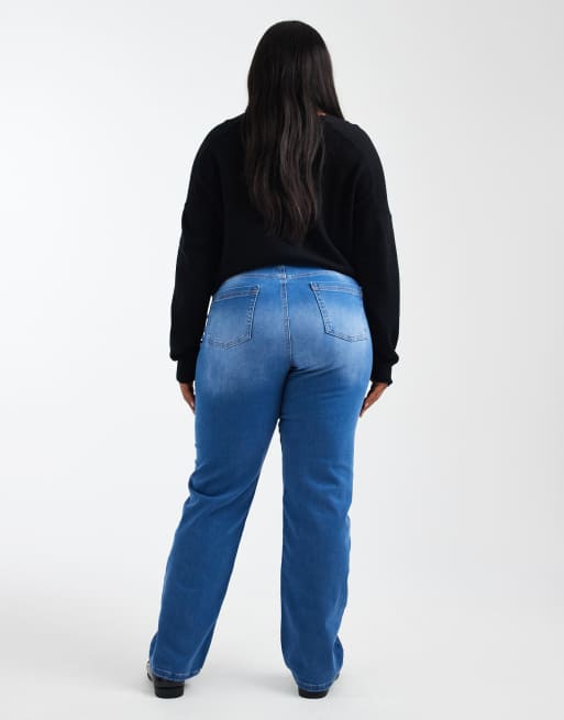 Vaqueros azul medio de pernera recta de ONLY Curve, 3 de 5