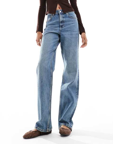 Vaqueros azul medio elásticos de pernera recta cómoda de ASOS DESIGN Tall - view 1