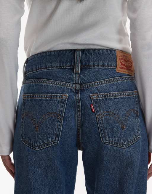 Vaqueros azul medio lavado de corte suelto y talle muy bajo Superlow de Levi's , 4 de 5