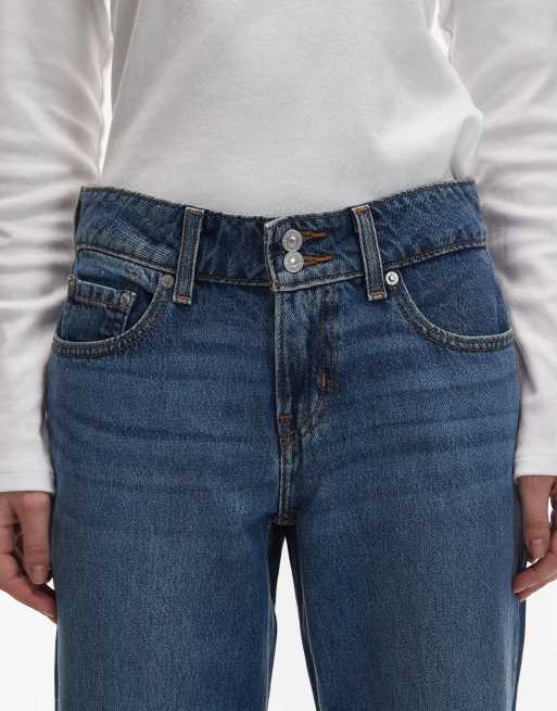 Vaqueros azul medio lavado de corte suelto y talle muy bajo Superlow de Levi's , 5 de 5