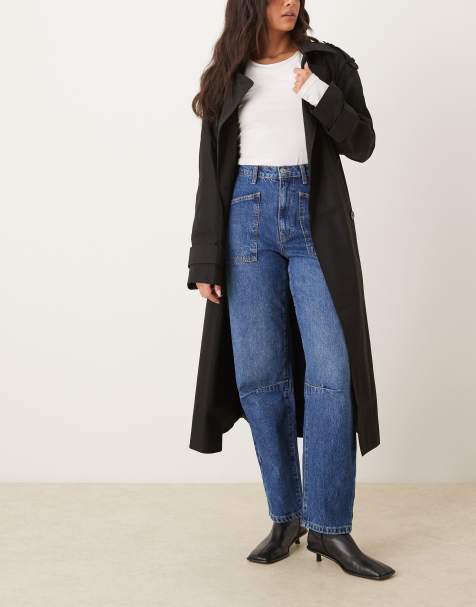 Vaqueros azul medio oscuro de pernera curvada de ASOS DESIGN - view 1