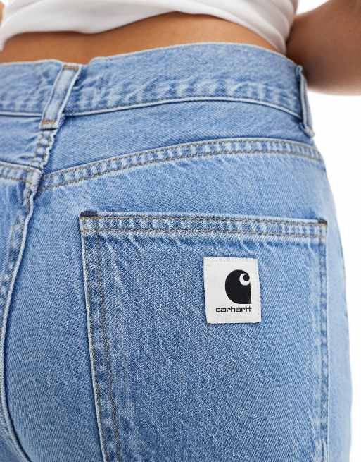 Vaqueros azul medio sueltos de talle alto Jane de Carhartt WIP , 3 de 5